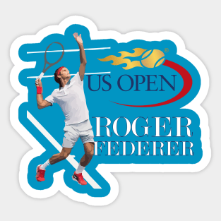 Roger Federer US Open Sticker